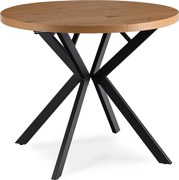 PROXIMA.store - Okrúhly rozkladací stôl DORIAN FARBA: čierna, FARBA NÔH: dub