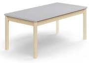 Stôl DECIBEL, 1400x700x590 mm, akustický HPL, breza/šedá