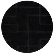 Kúpeľňový koberček SUPREME LINES línie, čierny kruh