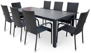Záhradný jedálenský set Viking XL + 8x ratanová stolička Paris