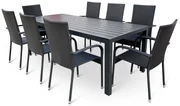 Záhradný jedálenský set Viking XL + 8x ratanová stolička Paris