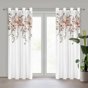 ZÁVES NA KRÚŽKOCH AVERY 140X250 CM KVETY