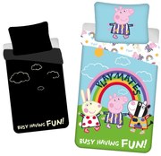 Svietiace bavlnené obliečky PEPPA PIG farebné Rozmer obliečky: 70 x 90 cm | 140 x 200 cm