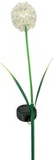 Zapichovacie záhradné solárne svetlo Flower, 70 cm, kov/plast, biela