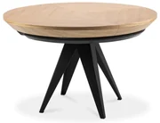 Okrúhly rozkladací jedálenský stôl s prídavnou doskou s doskou v dubovom dekore ø 120 cm Magnus – Windsor &amp; Co Sofas