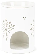 Porcelánová arómalampa Snow flower biela, 8,5 x 12 cm