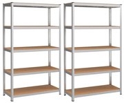 Súprava 2 regálov 120x200x60 cm GLR060E02