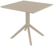 Stôl Sky 80 - v74 x 80 x 80 cm - Svetlo hnedá