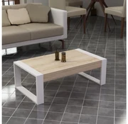 Asir Konferenčný stolík RETRO 40x90 cm biela/béžová AS0901