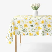 Goldea hranatý teflónový obrus - kvety pupalky 80 x 80 cm