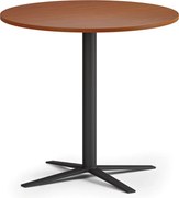 Konferenčný stolík AURA, priemer 60 cm, čierna podnož, čerešňa