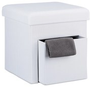 Taburetka s úložným priestorom RD20369, biela