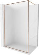 Mexen Kioto-F, sprchová zástena s rámom 90 x 202 cm, 8 mm sklo námraza, profil medená matná, 800-090-104-65-30