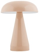 Béžová LED stmievateľná stolová lampa s kovovým tienidlom (výška 20,5 cm) Rachel – Leitmotiv