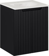 Comad Kúpeľňová skrinka s keramickým umývadlom Nova Black II 50 cm - čierna mat
