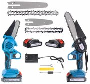 Nakida Akumulátorová ručná mini pílka NAKIDA HT-5719 + 2x batéria 21 V + 100 mm + 150 mm lišta + 2 reťaze