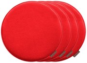 Magma Podložka na sedenie Avaro, 4 kusy (okrúhly, červená)  (100247989)