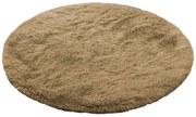 TZ Hnedý okrúhly shaggy koberec Lana Rozmer: 80 cm