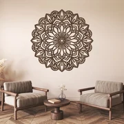 Drevená  dekorácia na stenu mandala rovnováhy  | SENTOP HDF0252