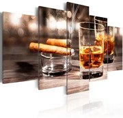 Obraz - Cigar and whiskey Veľkosť: 100x50, Verzia: Standard