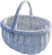 HRADIL Biely prútený košík ADAM I.