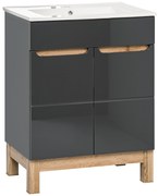 Kúpeľňová stojaci skrinka pod umývadlo BALI sivá 60 cm