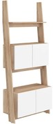 Regál Rack 80-2D sonoma/Biely lesk