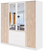 Šatníková skriňa BALI LUX D4 | biela