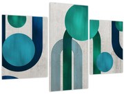 Obraz - Čiary a kruhové tvary (90x60 cm)