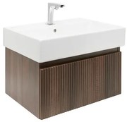 Kúpeľňová skrinka s batériou a umývadlom SAT Evolution 1 58x30x44, 8 cm orech mat SATEVO60NAU2BA