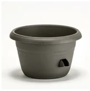 Samozavlažovacia žardina Siesta, antracit, Plastia 25 cm, pr. 25 cm