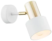 Argon 4264 - Nástenné bodové svietidlo DORIA 1xE27/15W/230V biela/mosadz AR4264