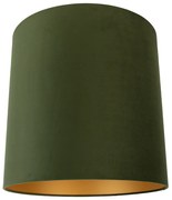 Zamatové tienidlo zelené 40/40/40 so zlatým interiérom