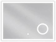 Mexen Kala, LED kúpeľňové zrkadlo s podsvietením a kozmetickým zrkadlom 80 x 60 cm, 6000K, ochrana proti zahmlievaniu, 9820-080-060-611-00