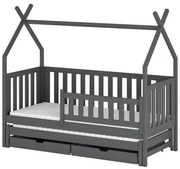 Posteľ Domček Tytus 90x200 grafit