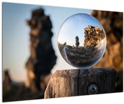 Obraz lupy a krajiny (90x60 cm)