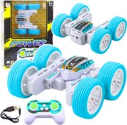 LEAN Toys Off-road akrobatický diaľkový ovládač 360° modrý 1:32
