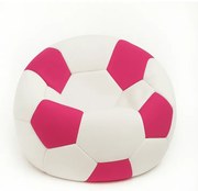 Sedací vak futbalová lopta malá bieloružová EMI