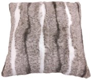 Vankúš v imitácii králičie kože Rabbi sivá - 45 * 45cm