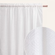 Záclona  La Rossa  bielej farby na riasiacou páskou 140 x 250 cm