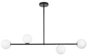 Luster na tyči GAMA 4xG9/12W/230V čierna