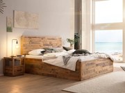Rustikálna manželská posteľ z borovicového masívu Patna 180x200cm