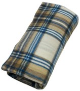 Deka Fleece hnedá karo 150x200cm TiaHome