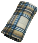 Deka Fleece hnedá karo 150x200cm TiaHome