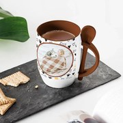 Sablio Barevný Hrnček s lžičkou: 300 ml