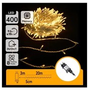 Aigostar - vonkajší vianočný LED reťaz 400xLED/6W/230V 20m IP44 teplá biela