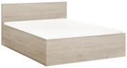 Posteľ SOFIA 160 x 200 cm, dub sonoma Rošt: S lamelovým roštom, Matrac: Matrac DELUXE 10 cm