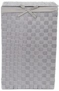 Sivý viskózny kôš na bielizeň s vekom Compactor Laundry Basket Linen, výška 60 cm