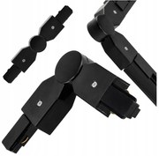 BERGE Flexibilný rohový uhlový konektor pre čierne koľajnice