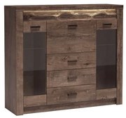 Vitrína Indianapolis 137 cm jasan tmavý